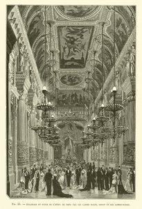 Lighting of the Paris Opera House Foyer by Maxim, Edison, and Sun Lamps by French School